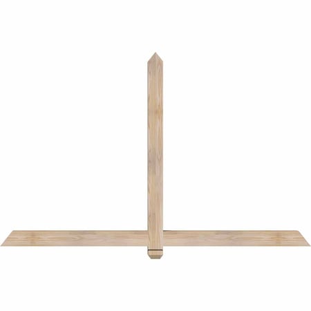 Ekena Millwork Eugene Smooth Timber Gable Bracket, Douglas Fir, 72"W x 45"H x 3 1/2"D x 3 1/2"F, 15/12 Pitch GBW072X45X0404EUG00SDF